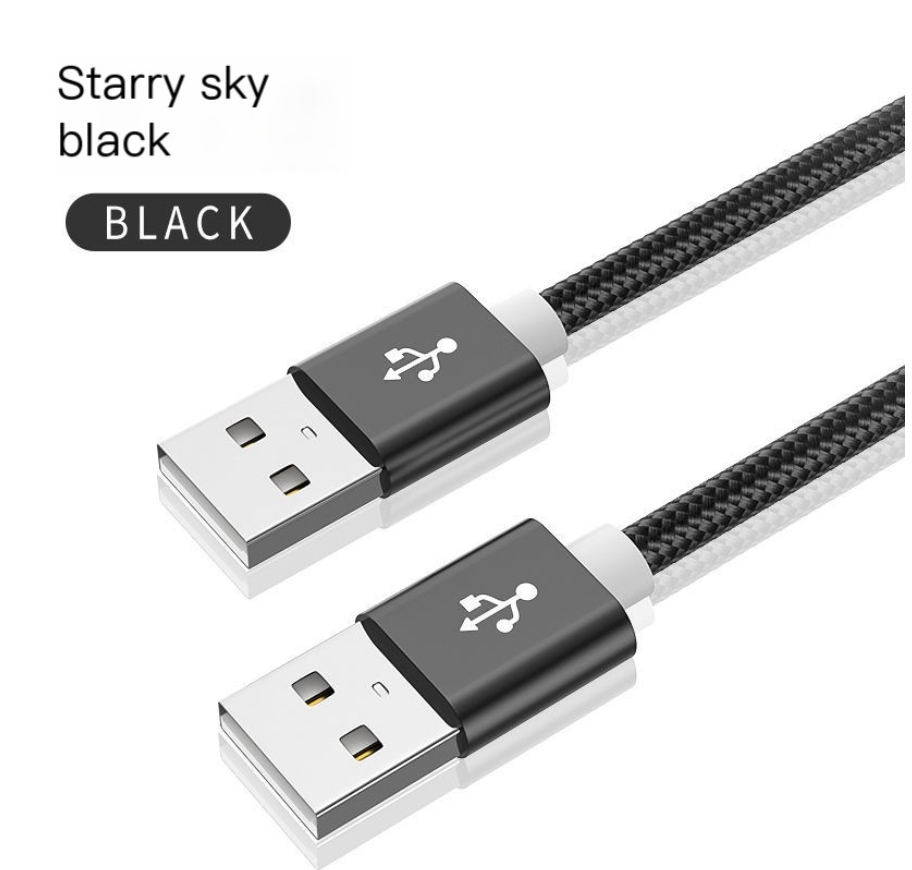 Double-head USB data cable male-to-male double male-to-two-head USB two-way two-head mobile hard drive transmission data cable